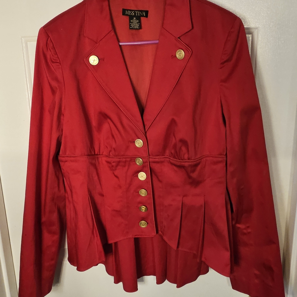 Miss Tina Red Women's Jacket - Picture 1 of 13